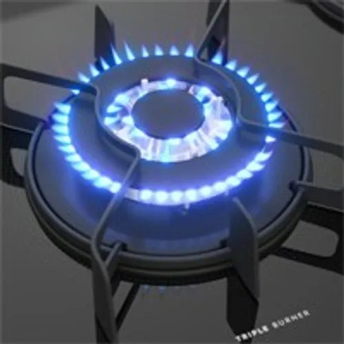 Cocina de Gas Electrolux Base de Vidrio Negro de 4 Quemadores y grill