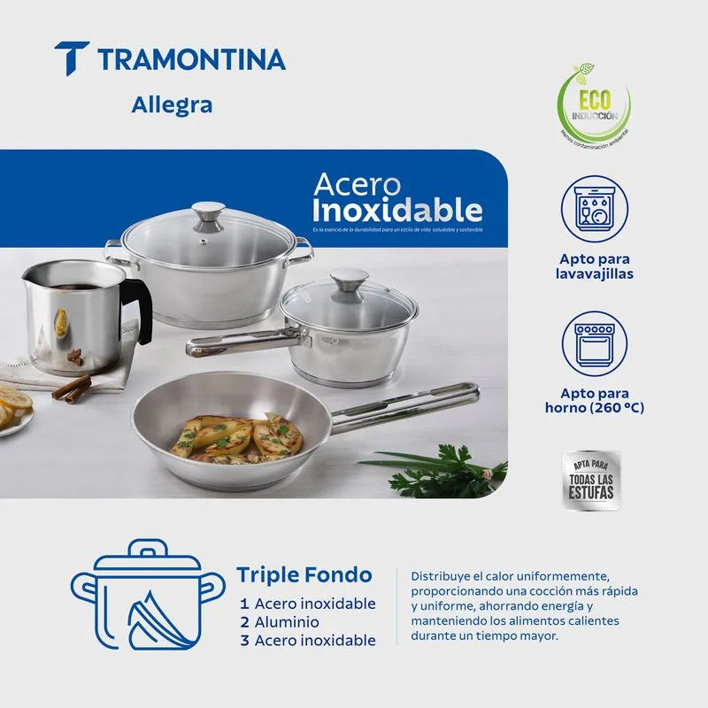 Juego de Ollas Tramontina Allegra 4 pzs
