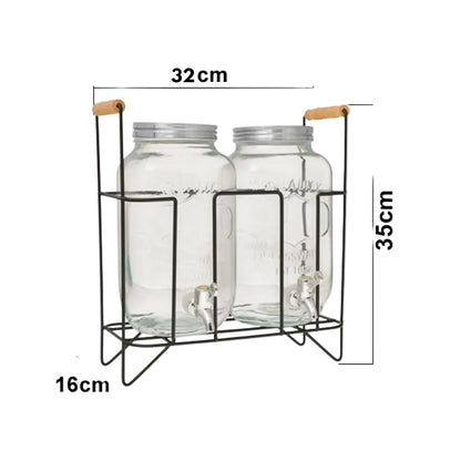 Dispensado de agua doble vidrio