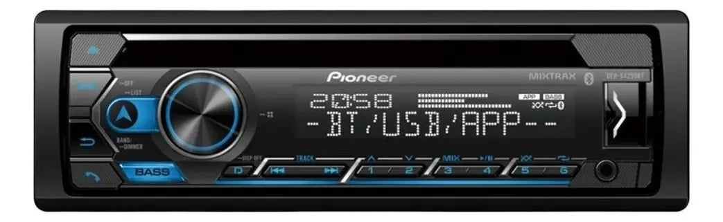 Radio Pioneer estéreo para auto con USB y bluetooth