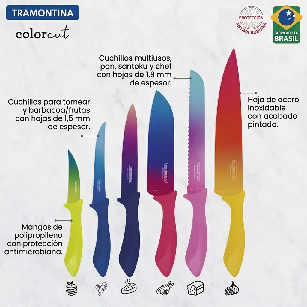 Juego de Cuchillos Tramontina Multicolor