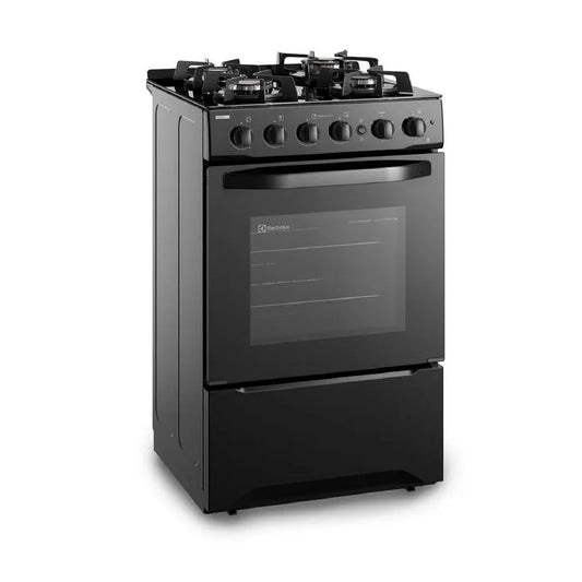 Cocina de Gas Electrolux Base de Vidrio Negro de 4 Quemadores y grill